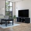 Montreal 2 Piece Living Room Set, Coffee Table + TV Stand, Black