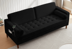 2085 Black Fabric sofa