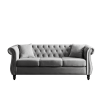 3-seater + 3-seater Combination sofa.Grey Velvet(W834S00062)