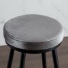 counter swing stool velvet Gray color, barstools Set of 2