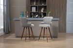 COOLMORE Swivel Bar Stools with Backrest Footrest , with a fixed height of 360 degrees