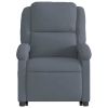 Stand up Massage Recliner Chair Dark Gray Velvet