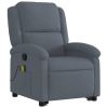 Stand up Massage Recliner Chair Dark Gray Velvet