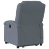 Stand up Massage Recliner Chair Dark Gray Velvet