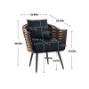 COOLMORE Velvet Accent Chair Modern Upholstered Armchair Tufted Chair with Metal Frame, Single Leisure Chairs for Living Room Bedroom Office Balcony