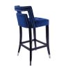 Suede Velvet Barstool with nailheads Living Room Chair2 pcs Set - 30 inch Seater height