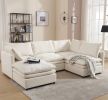 Modern U-shaped Sectional Sofa ,5-seat Upholstered Sofa Furniture,Sleeper Sofa Couch with Chaise Lounge for Living Room,Apartment,Beige, Polyester