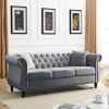 3-seater + 3-seater Combination sofa.Grey Velvet(W834S00062)