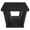 Black 3-piece Occasional Set with Bottom Shelf