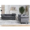 3-seater + 3-seater Combination sofa.Grey Velvet(W834S00062)