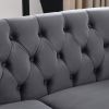 3-seater + 3-seater Combination sofa.Grey Velvet(W834S00062)