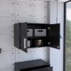 Medford 2-Door Rectangle Wall Cabinet Black Wengue