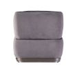 ACME Decapree Accent Chair, Antique Slate Top Grain Leather & Gray Velvet 59270