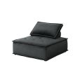 Anna 40" Black Velvet Armless Lounge Chair