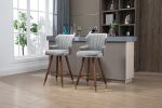 COOLMORE Swivel Bar Stools with Backrest Footrest , with a fixed height of 360 degrees