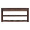 U_Style Stylish Entryway Console Table with 4 Drawers and 2 Shelves, Suitable for Entryways, Living Rooms.