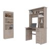 Tucson 2 Piece Office Set, Bookcase + Desk , Light Gray