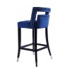 Suede Velvet Barstool with nailheads Living Room Chair2 pcs Set - 30 inch Seater height