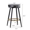 counter swing stool velvet Gray color, barstools Set of 2