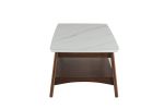 Luca Mid-Century Coffee Table Sintered Stone & Wooden Frame