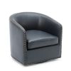 Trenton Swivel Arm Chair - Midnight Blue