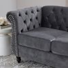 3-seater + 3-seater Combination sofa.Grey Velvet(W834S00062)