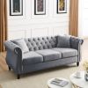 3-seater + 3-seater Combination sofa.Grey Velvet(W834S00062)