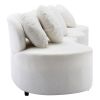 103.9" Modern Living Room Sofa Lamb Velvet Upholstered Couch Furniture for Home or Office, Beige