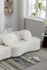 103.9" Modern Living Room Sofa Lamb Velvet Upholstered Couch Furniture for Home or Office, Beige