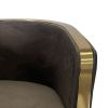 Brown and Gold Sofa Chair