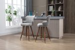 COOLMORE Swivel Bar Stools with Backrest Footrest , with a fixed height of 360 degrees