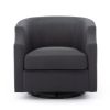 Isabelle Ashen Grey Swivel Glider Barrel Chair