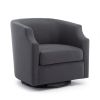 Isabelle Ashen Grey Swivel Glider Barrel Chair