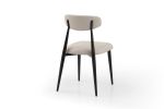 Dining Chairs set of 4, Upholstered Chairs with Metal Legs for Kitchen Dining Room Light Grey