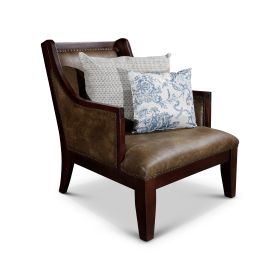 Leather Accent Chair (Color: as Pic)