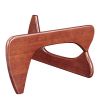 Living Room triangle 12mm tempered glass solid wood base coffee table