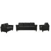 Polyester-blend 3 Pieces Sofa Set; Living Room Set