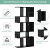 5 Cubes Ladder Shelf Corner Bookshelf Display Rack Bookcase